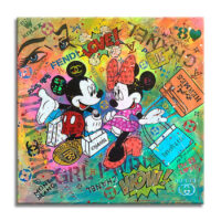 Mickey Minnie Rolls Royce - Original Painting on canvas
