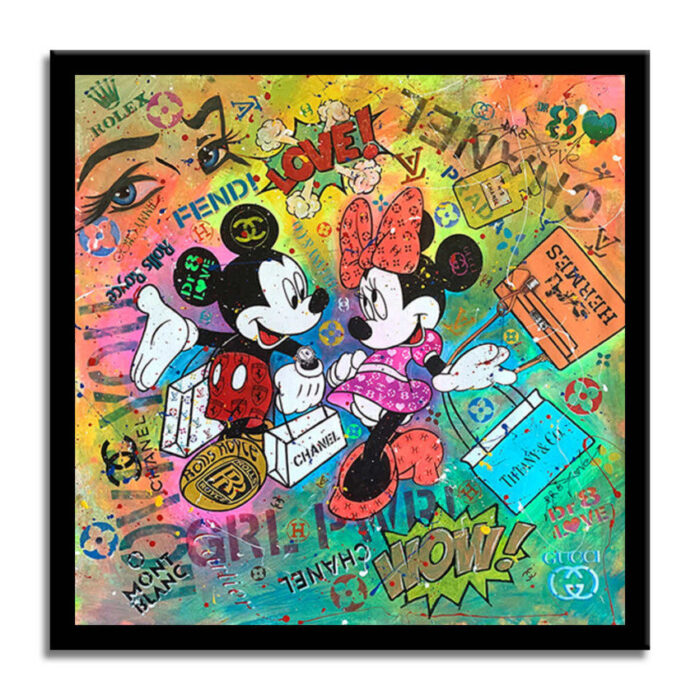Mickey Minnie Rolls Royce - Original Painting on canvas - Image 5
