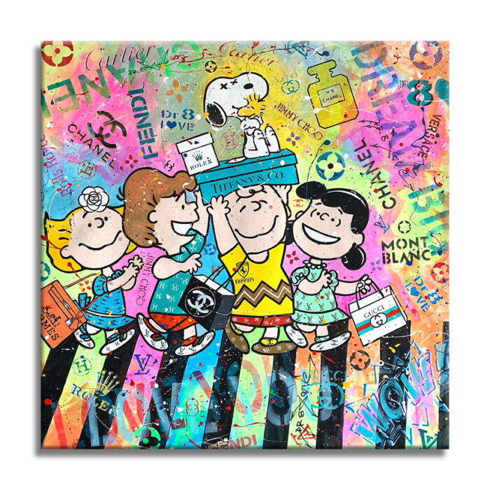 Snoopy Abbey Road - Original Painting on canvas