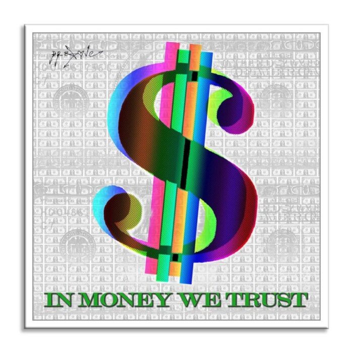In Money we Trust-White - Print Limited Edition - Image 3