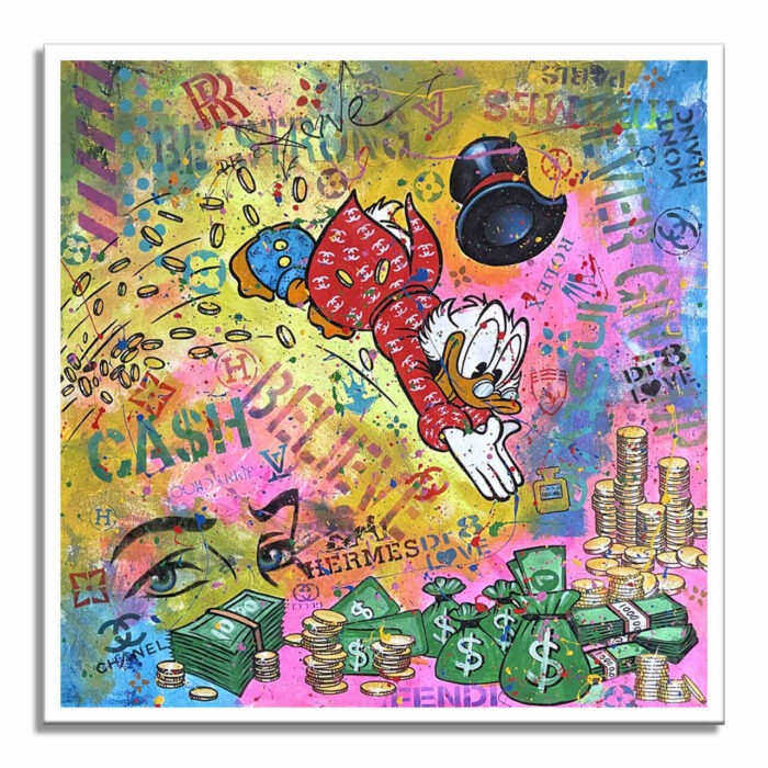 Cash Rules - Original Painting on canvas - Image 3