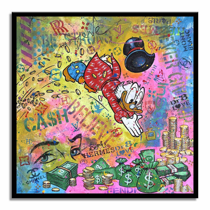 Cash Rules - Original Painting on canvas - Image 5
