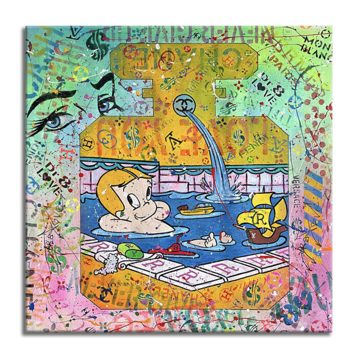 Richie Rich's pool - Original Painting on canvas