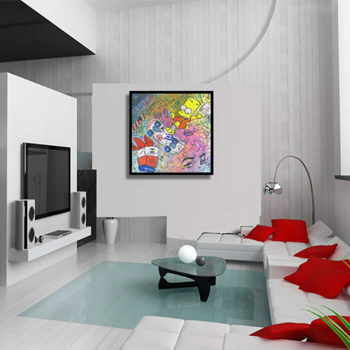 Bart jump on expectations - Original Painting on canvas - Image 2