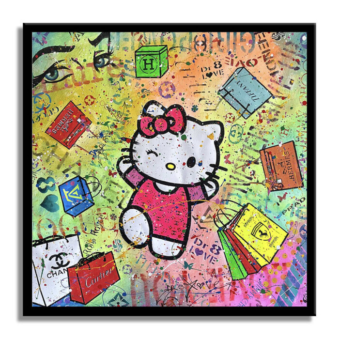 Hello Kitty-Cartier - Original Painting on canvas - Image 5