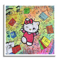 Hello Kitty-Cartier - Original Painting on canvas - Image 3