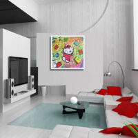 Hello Kitty-Cartier - Original Painting on canvas - Image 2