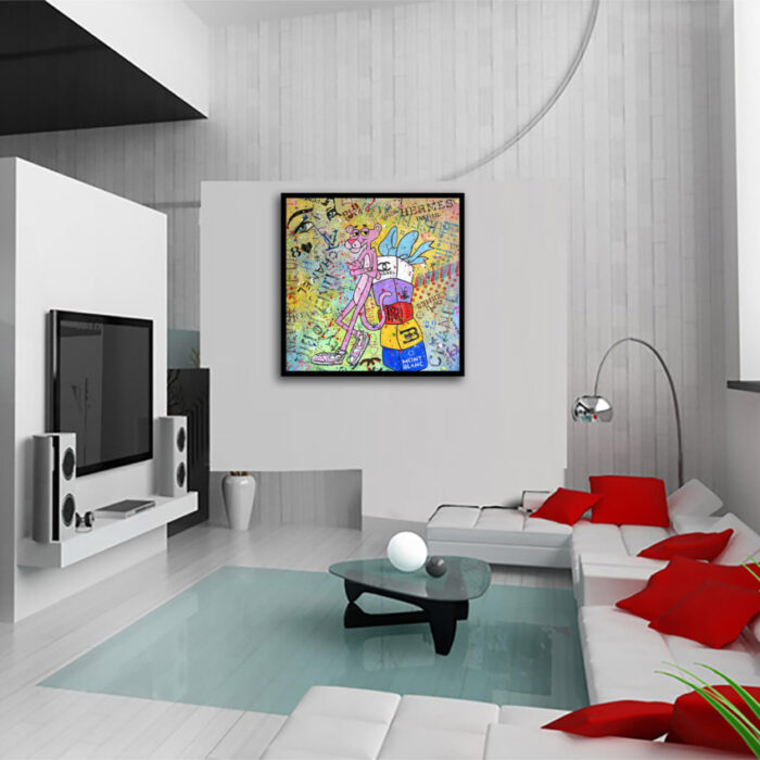 Think Pink - Original Painting on canvas - Image 2