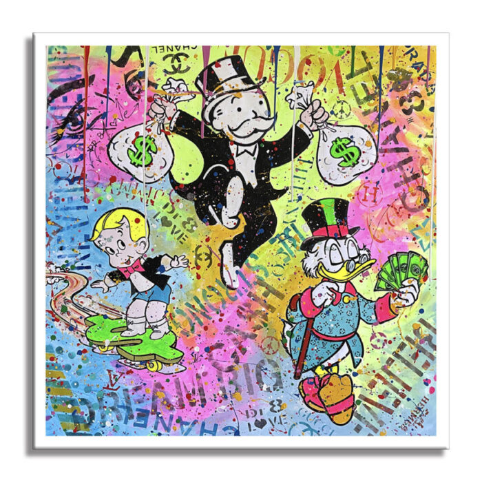 Happy and Rich - Original Painting on canvas - Image 3