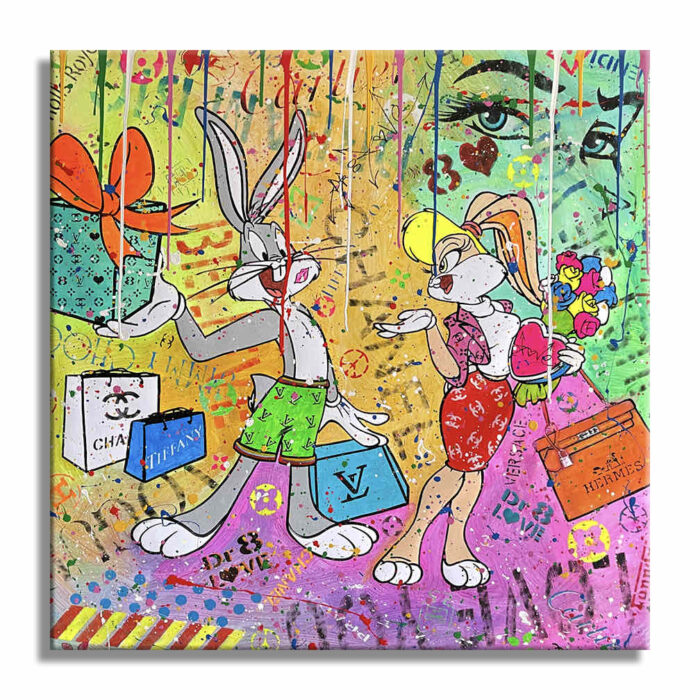 Bunny Surprise - Original Painting on canvas