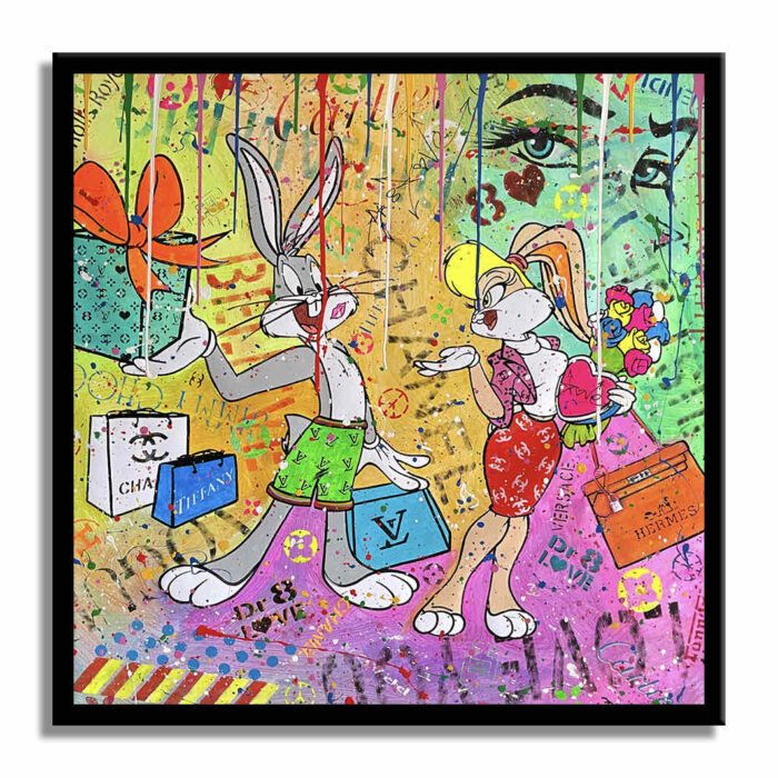 Bunny Surprise - Original Painting on canvas - Image 5