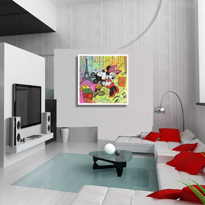 Mickey Paris is calling - Original Painting on canvas - Image 4