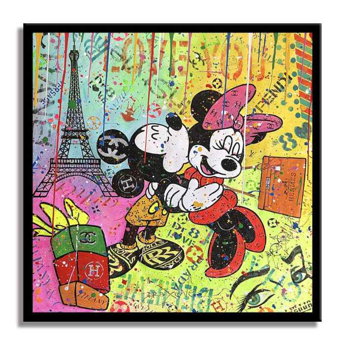 Mickey Paris is calling - Original Painting on canvas - Image 3