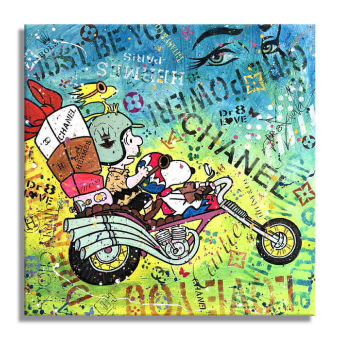 Snoopy Paris- Original Painting on canvas
