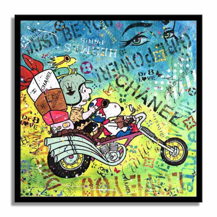 Snoopy Paris- Original Painting on canvas - Image 5