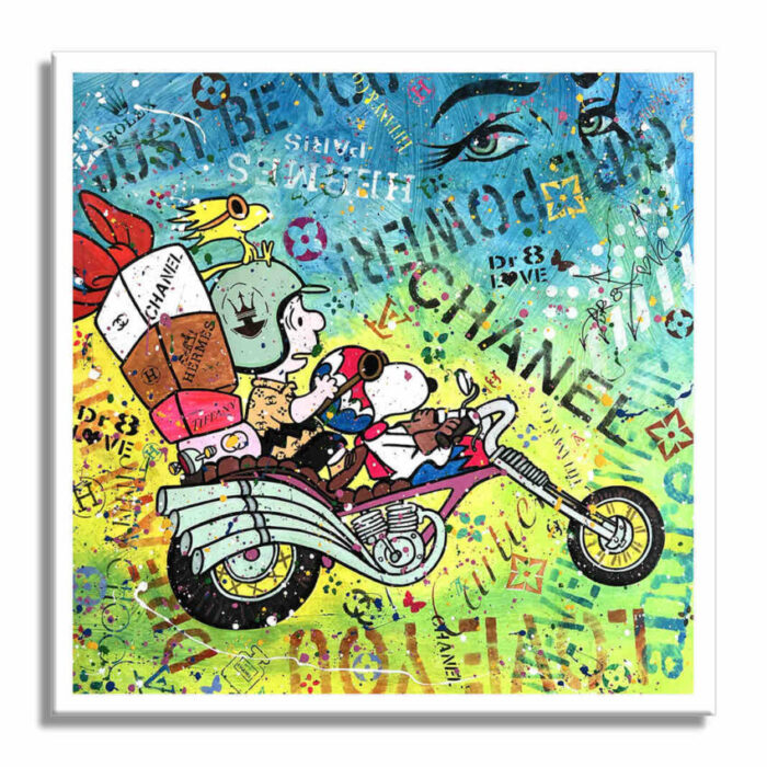Snoopy Paris- Original Painting on canvas - Image 3