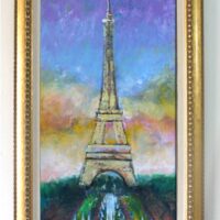 Eiffel Tower - Original Painting on canvas - Image 3