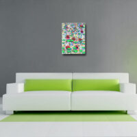 Red Water Lilies - Original Painting on canvas - Image 2