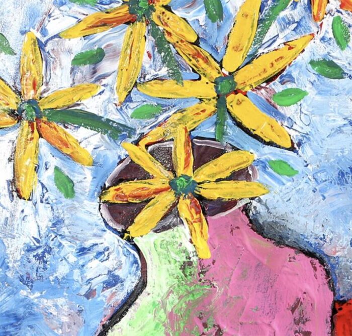 Sunflowers - Original Painting on canvas - Image 3