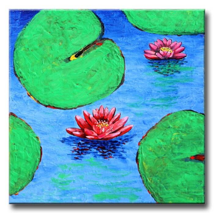 Water Lilies - Original Painting on canvas
