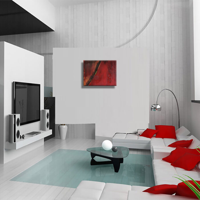 Red S - Original Abstract Painting on canvas - Image 2
