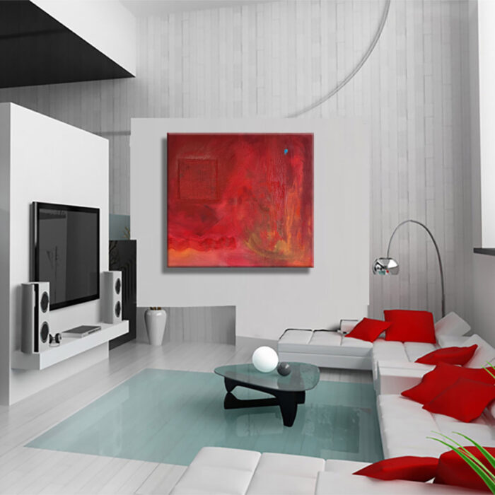 Red large - Original Abstract Painting on canvas - Image 2