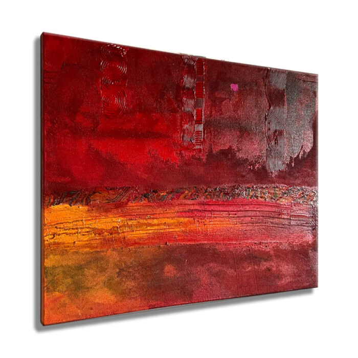 Red med - Original Abstract Painting on canvas - Image 4