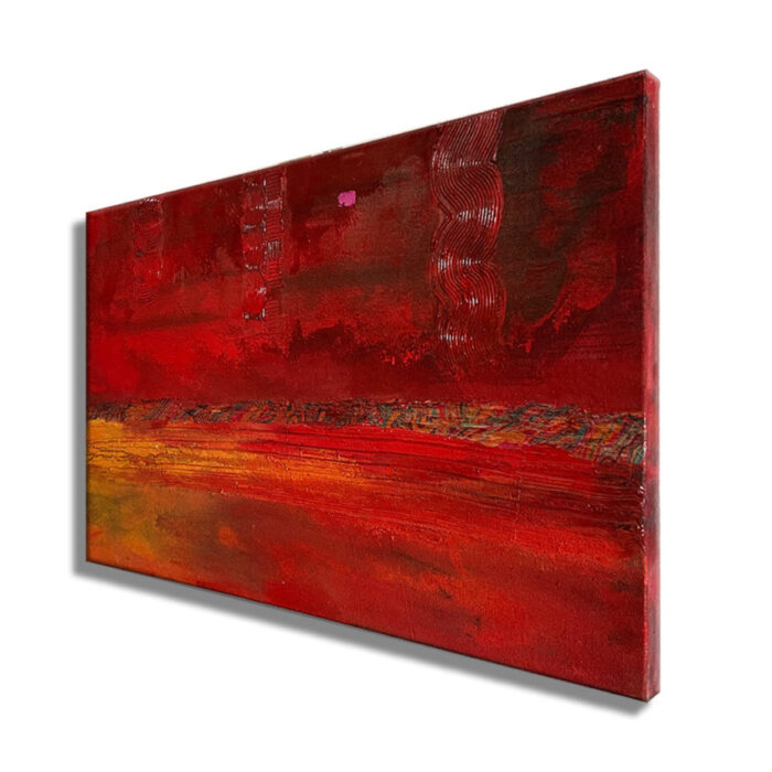 Red med - Original Abstract Painting on canvas - Image 3