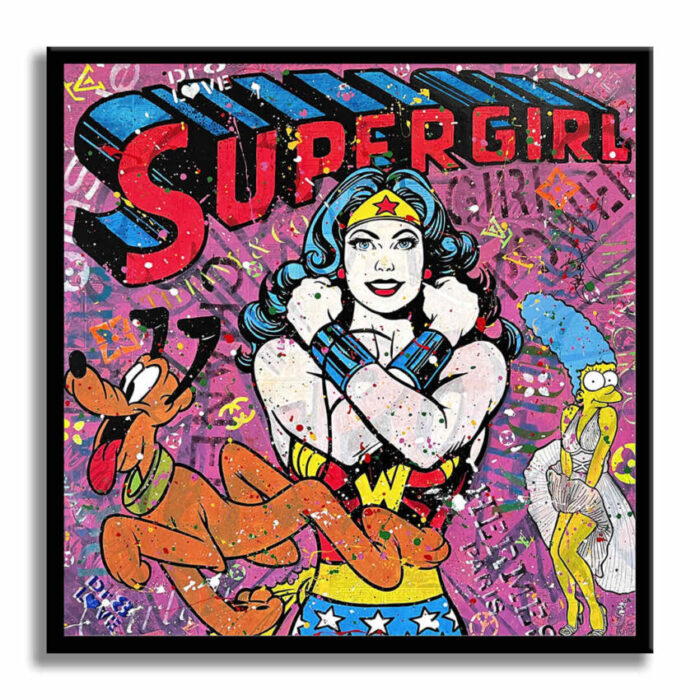 Supergirl - Original Painting on canvas - Image 5