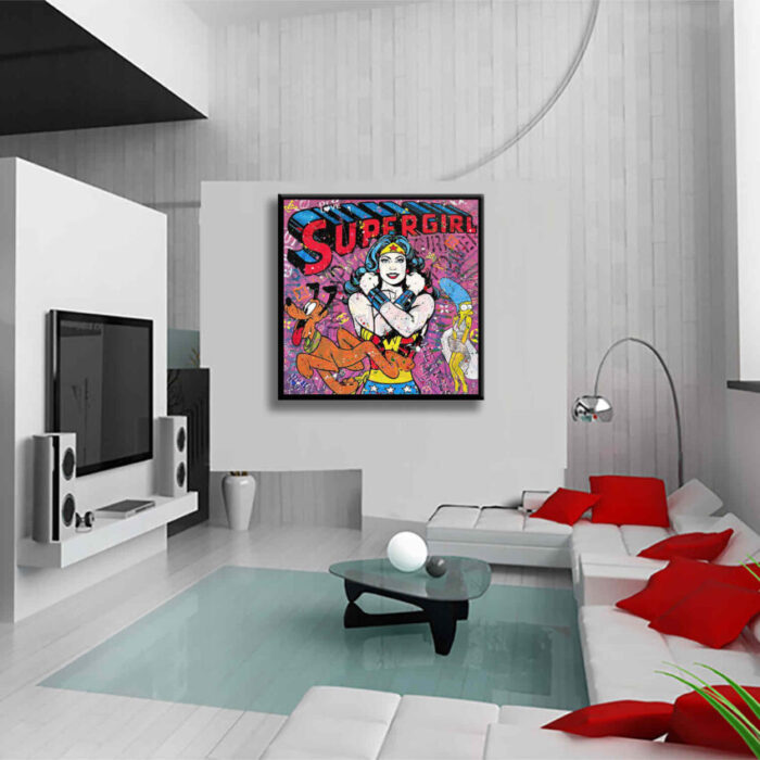 Supergirl - Original Painting on canvas - Image 4