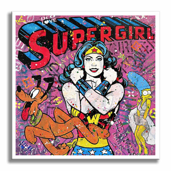 Supergirl - Original Painting on canvas - Image 3