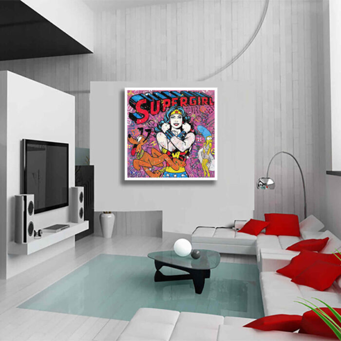 Supergirl - Original Painting on canvas - Image 2