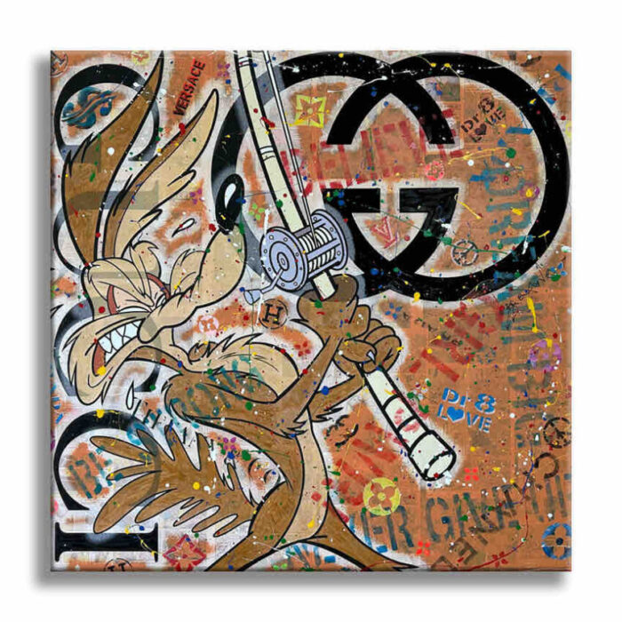 Gucci coyote - Original Painting on canvas