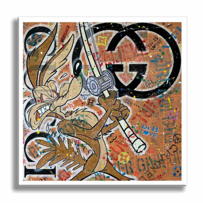 Gucci coyote - Original Painting on canvas - Image 3