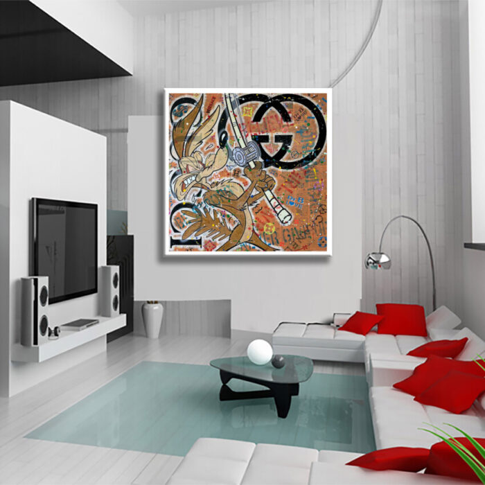 Gucci coyote - Original Painting on canvas - Image 2