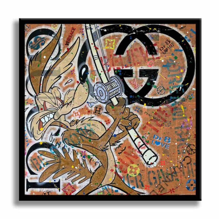 Gucci coyote - Original Painting on canvas - Image 5