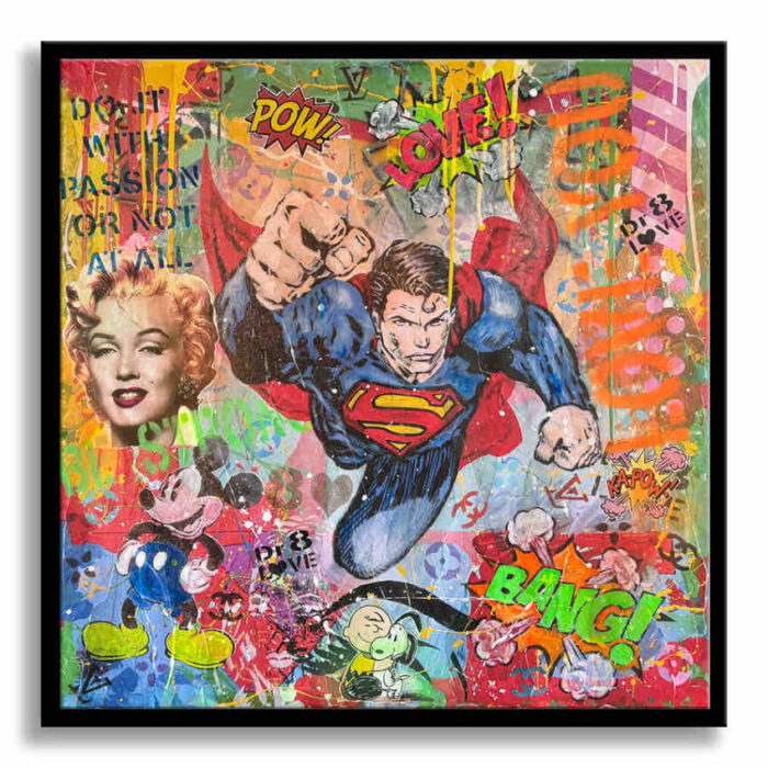 Do it Superman - Original Painting on canvas - Image 4