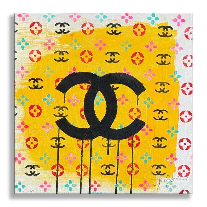 Day one Chanel - Original Painting on canvas Pop Art - Image 4