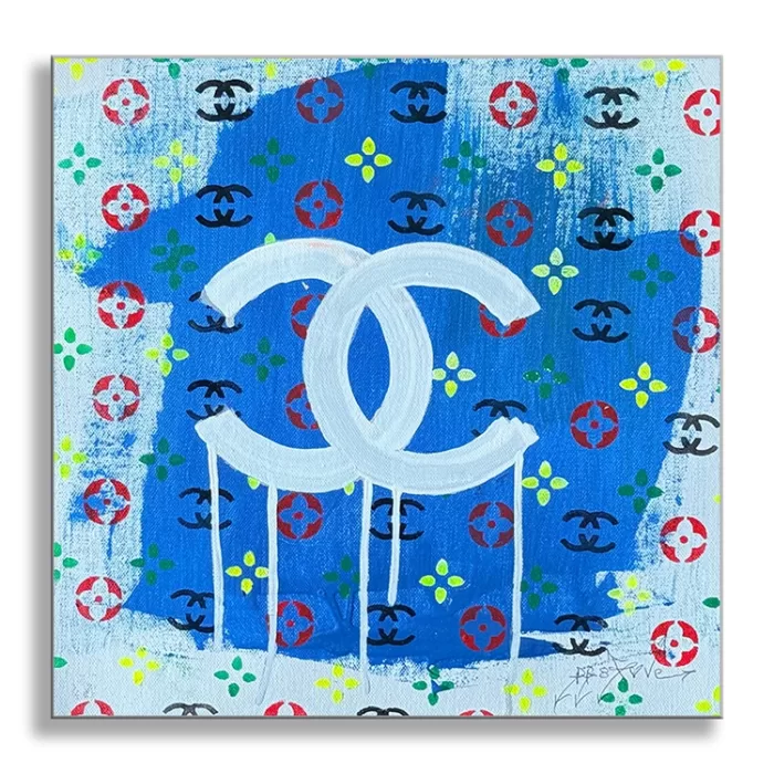 Sky Chanel - Original Painting on canvas Pop Art
