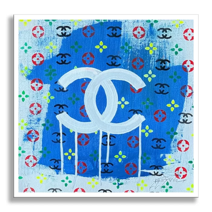 Sky Chanel - Original Painting on canvas Pop Art - Image 4