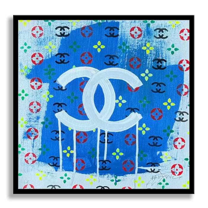 Sky Chanel - Original Painting on canvas Pop Art - Image 3