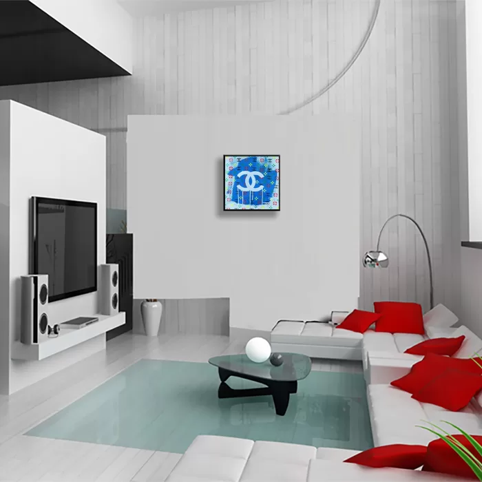 Sky Chanel - Original Painting on canvas Pop Art - Image 2