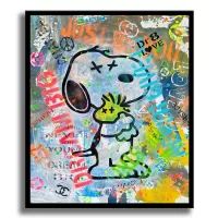 Space Fun Snoopy - Original Painting on canvas - Image 3